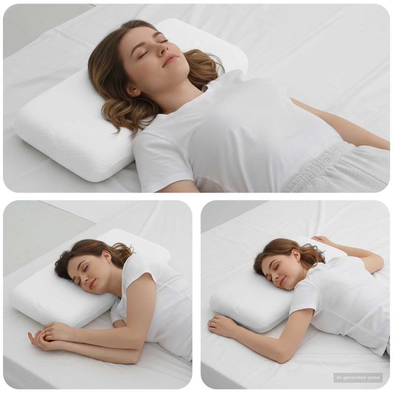 vidaXL Μαξιλάρι Ύπνου Μονόχρωμο Λευκό 70 x 36 x 13,5 εκ Αφρός Μνήμης