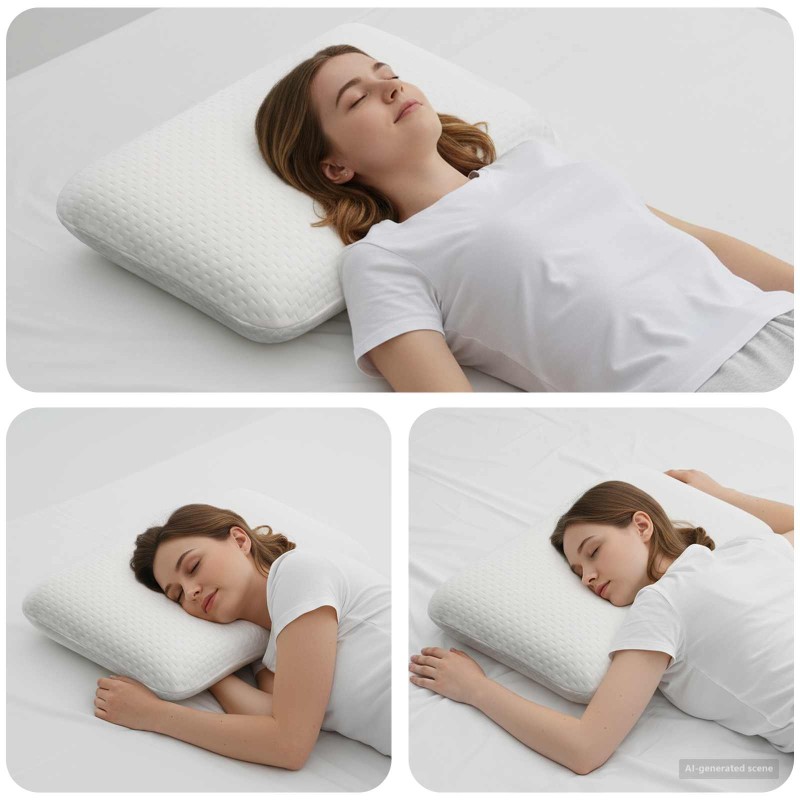 vidaXL Μαξιλάρι Ύπνου Μονόχρωμο Λευκό 60 x 40 x 13 εκ. Αφρός Μνήμης
