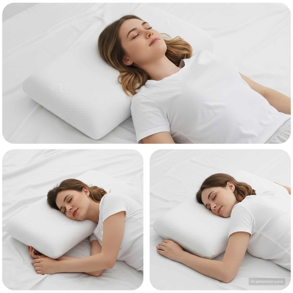 vidaXL Μαξιλάρι Ύπνου Λευκό 74 x 39 x 13 εκ. Τζελ Μνήμης Φόρμα