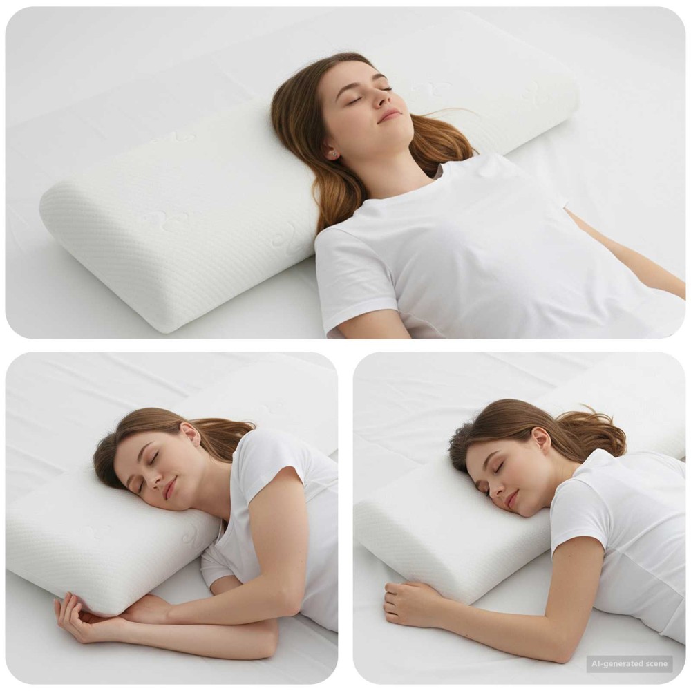 vidaXL Μαξιλάρι Ύπνου Λευκό 90 x 40 x 13 εκ Τζελ Μνήμης Φόρμα