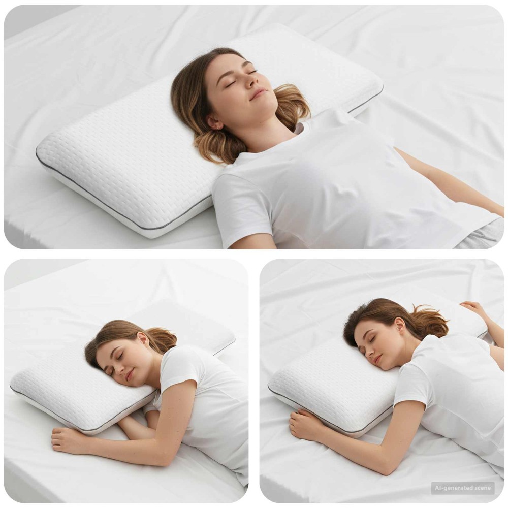 vidaXL Μαξιλάρι Ύπνου Μονόχρωμο Λευκό 70 x 40 x 14 εκ Τζελ Αφρός