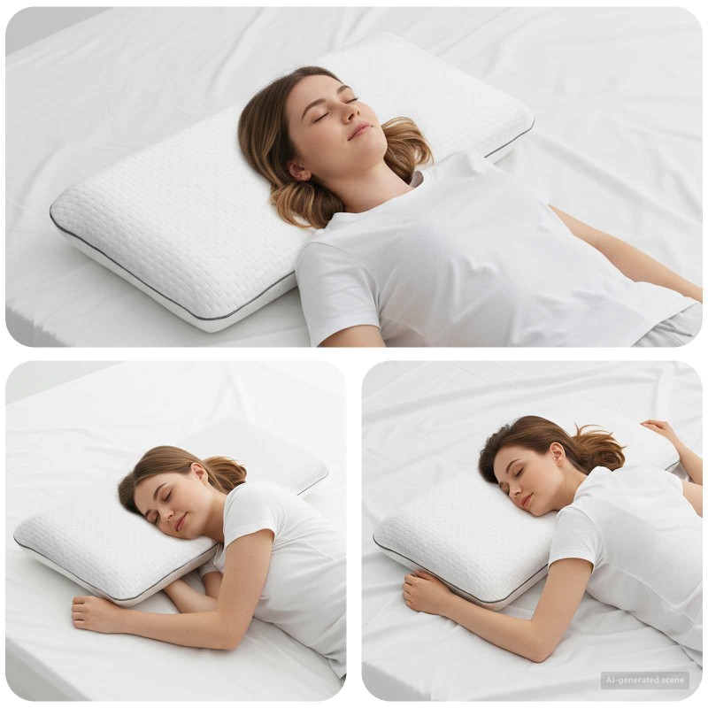 vidaXL Μαξιλάρι Ύπνου Μονόχρωμο Λευκό 70 x 40 x 14 εκ Τζελ Αφρός