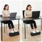 vidaXL Μαξιλάρι Στήριξης Ποδιών Μαύρο 42 x 18 x 13 εκ PU Αφρός