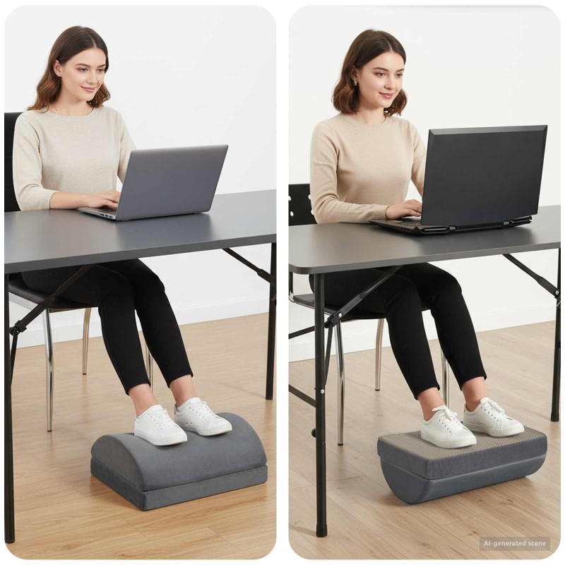 vidaXL Μονόχρωμο Γκρι 44 x 29 x 17 εκ. PU Αφρός