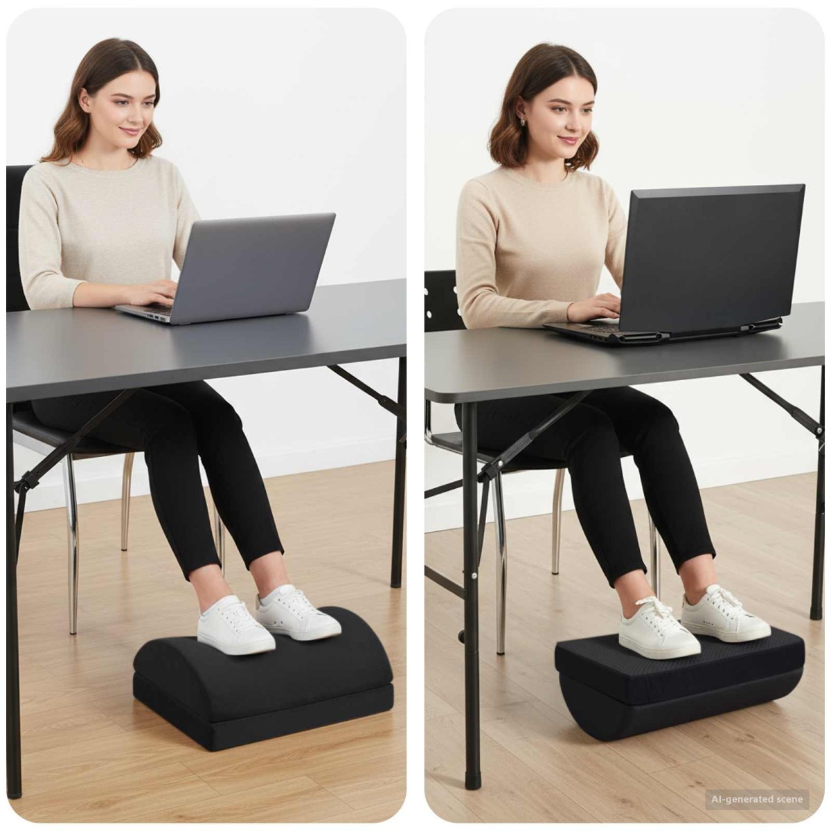 vidaXL Μονόχρωμο Μαύρο 44 x 29 x 17 εκ. PU Αφρός
