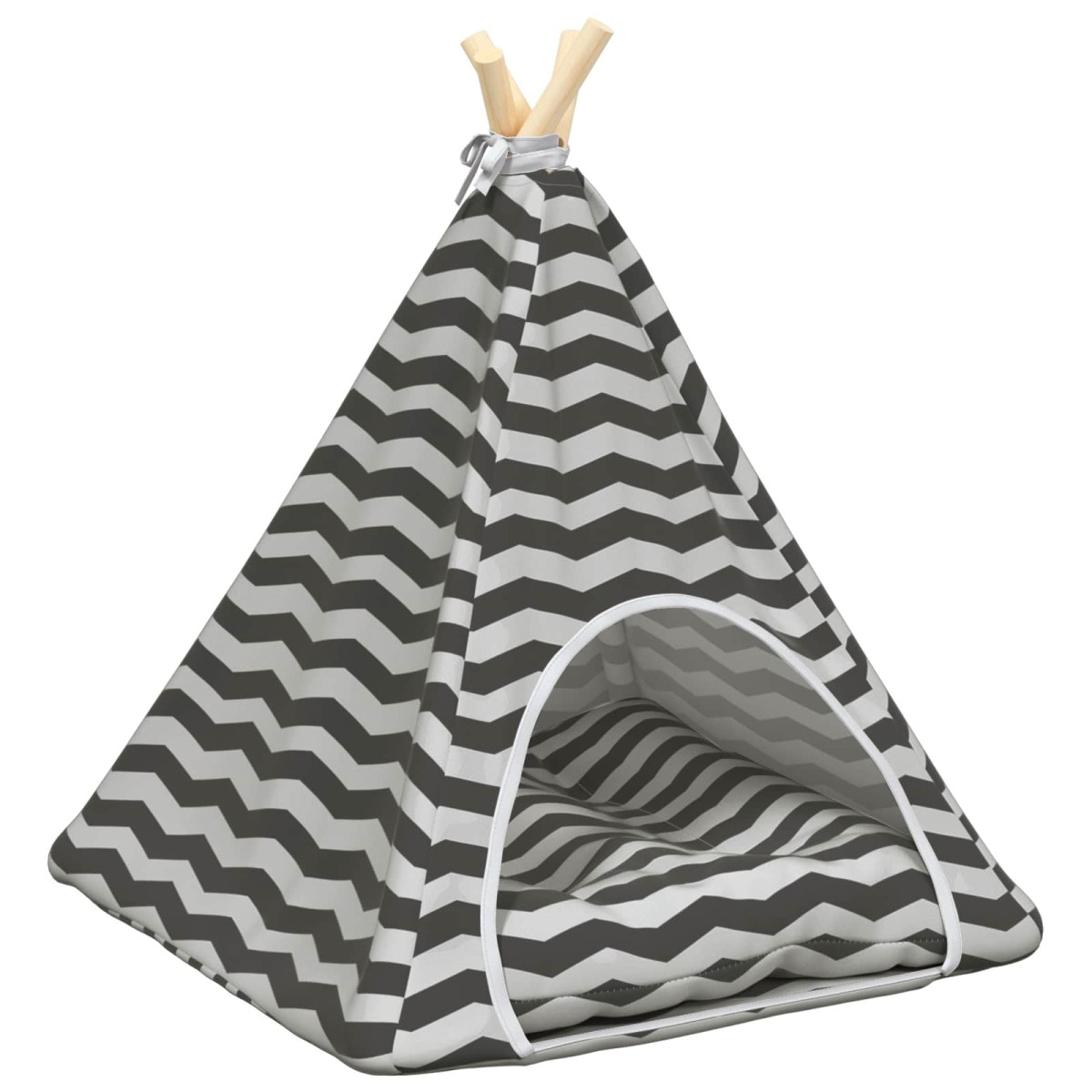 vidaXL Teepee για κατοικίδια με μαξιλάρι 50 x 50 x 60 cm Πολυεστέρας
