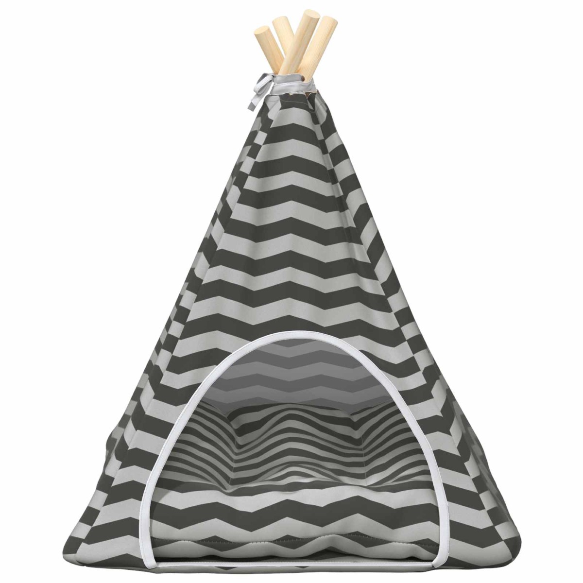 vidaXL Teepee για κατοικίδια με μαξιλάρι 50 x 50 x 60 cm Πολυεστέρας