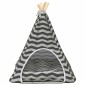 vidaXL Teepee για κατοικίδια με μαξιλάρι 50 x 50 x 60 cm Πολυεστέρας