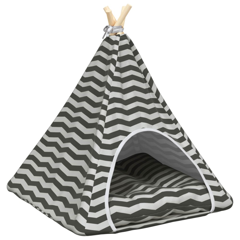 vidaXL Teepee για κατοικίδια με μαξιλάρι 60 x 60 x 70 cm Πολυεστέρας
