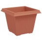 vidaXL Τετράγωνη Γλάστρα για Λουλούδια 24 τμχ. Κεραμιδί Πλαστικό