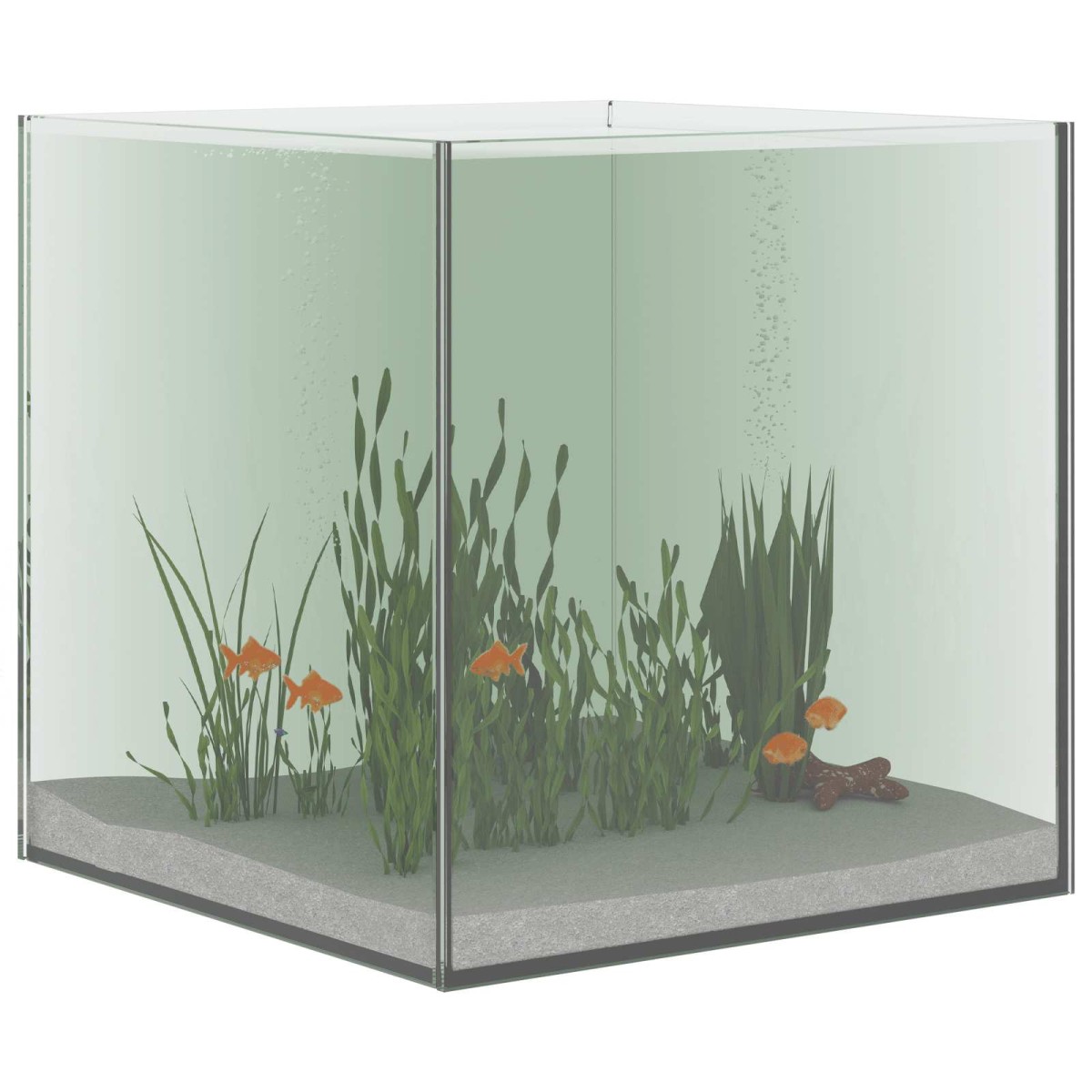 vidaXL Ενυδρείο με αποθήκευση Διαφανές 30 x 30 x 30 cm Γυαλί