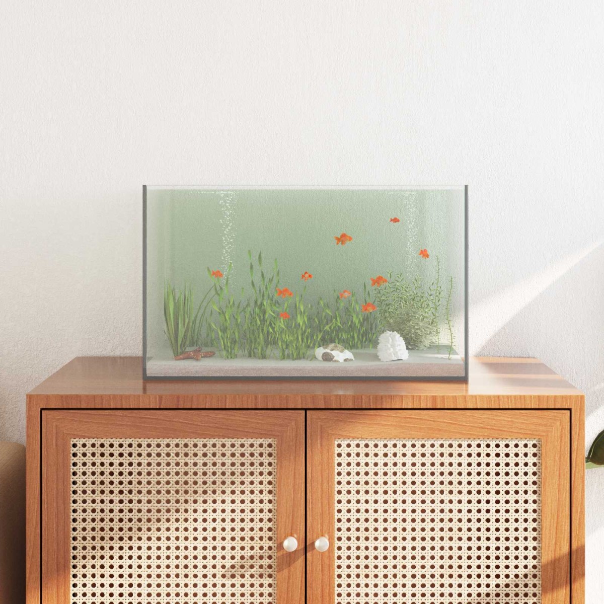 vidaXL Ενυδρείο με αποθήκευση Διαφανές 50 x 30 x 30 εκ. Γυαλί