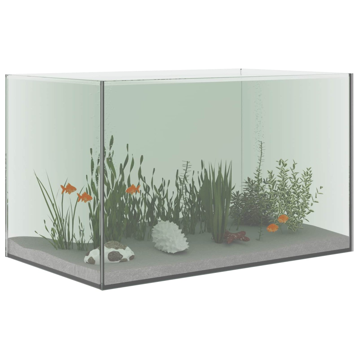 vidaXL Ενυδρείο με αποθήκευση Διαφανές 50 x 30 x 30 εκ. Γυαλί