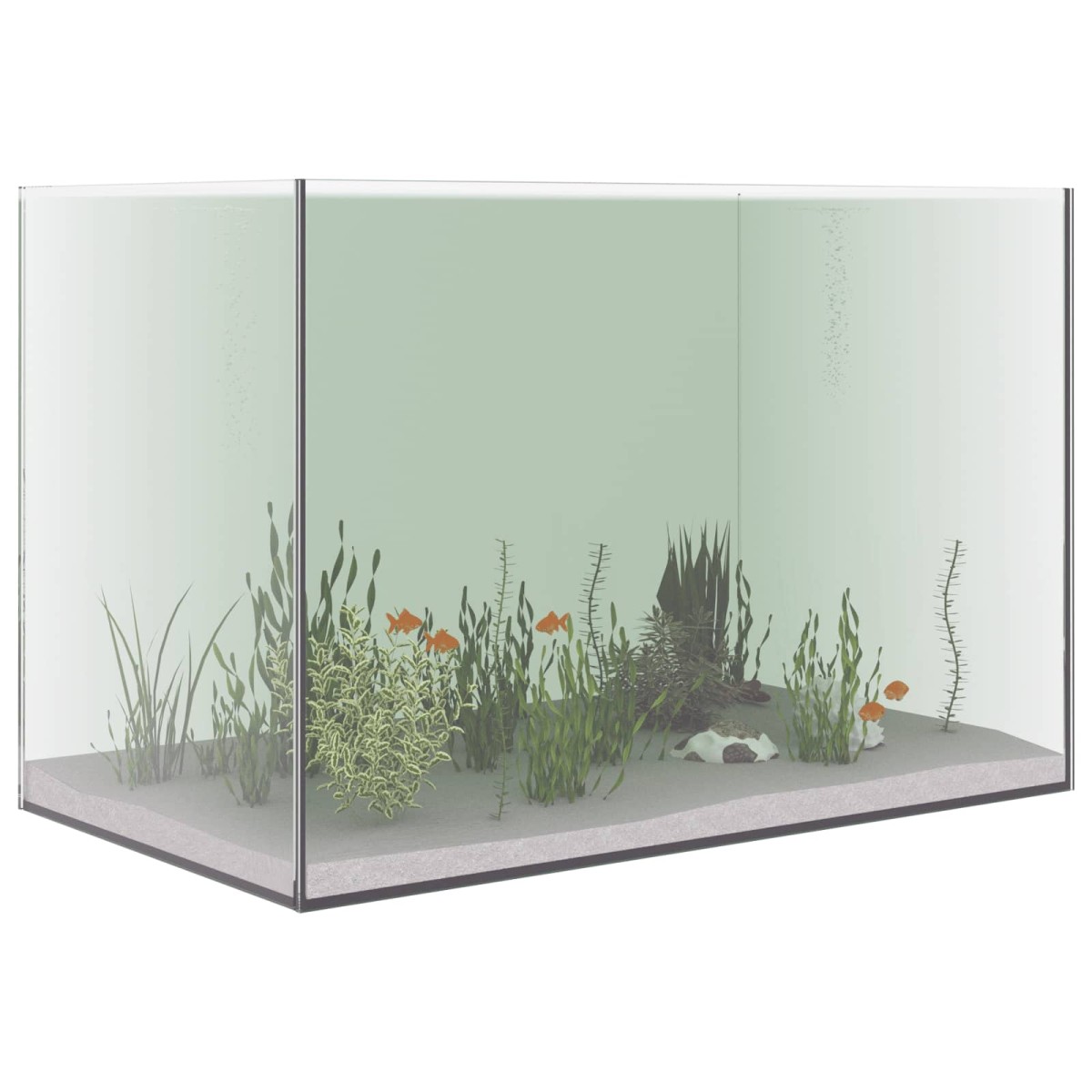 vidaXL Ενυδρείο με αποθήκευση Διαφανές 60 x 35 x 40 εκ. Γυαλί