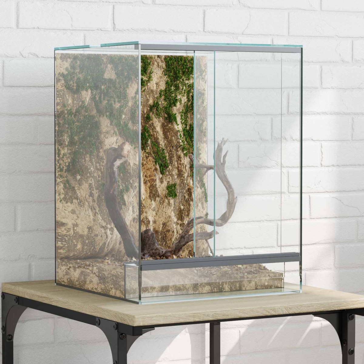 vidaXL Terrarium με αποθήκευση Διαφανές 30 x 30 x 40 cm Γυαλί