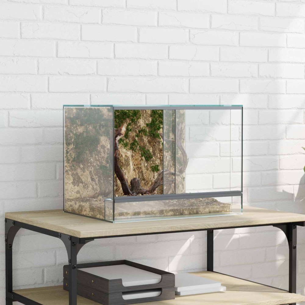 vidaXL Terrarium με αποθήκευση Διαφανές 40 x 30 x 30 εκ Γυαλί