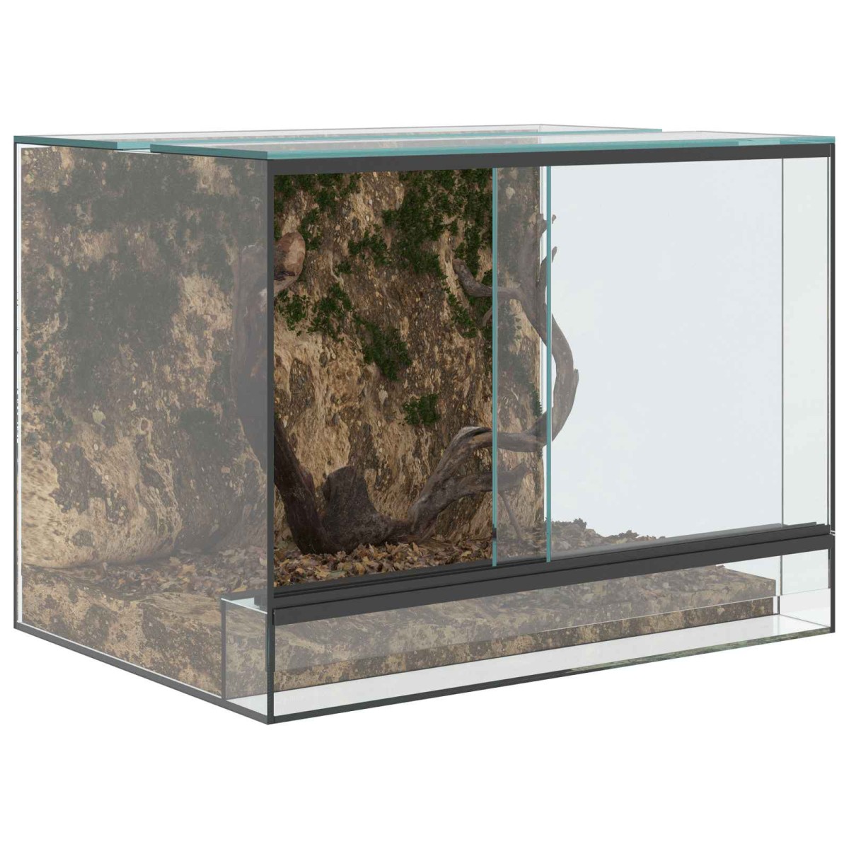 vidaXL Terrarium με αποθήκευση Διαφανές 40 x 30 x 30 εκ Γυαλί