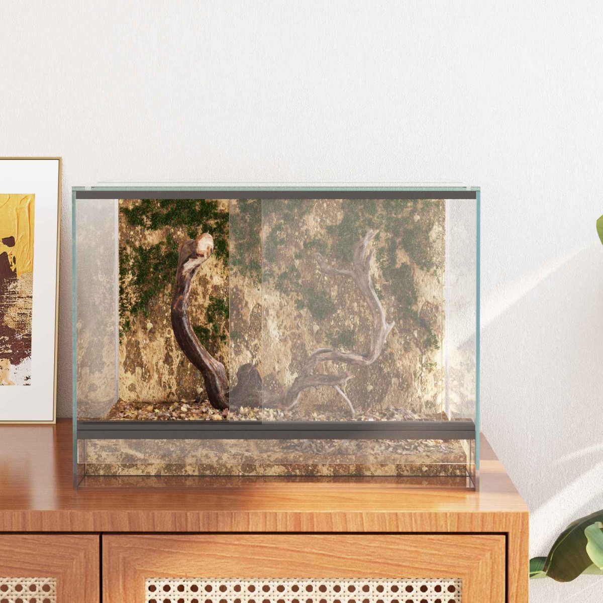 vidaXL Terrarium με αποθήκευση Διαφανές 40 x 30 x 30 εκ Γυαλί