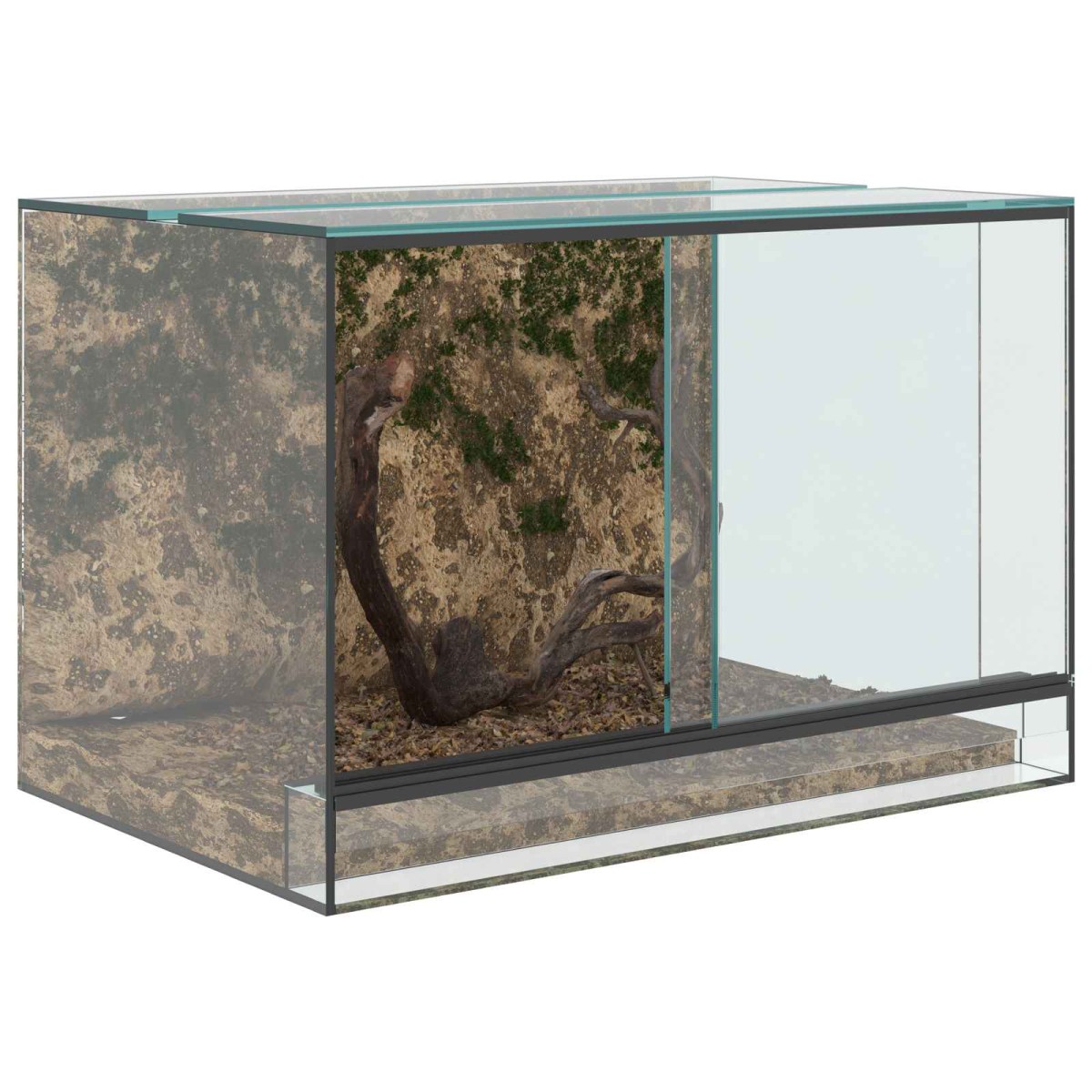 vidaXL Terrarium με αποθήκευση Διαφανές 60 x 40 x 40 εκ. Γυαλί