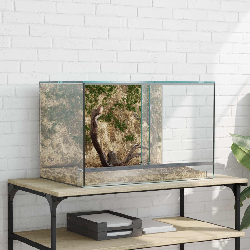 vidaXL Terrarium με αποθήκευση Διαφανές 60 x 40 x 40 εκ. Γυαλί