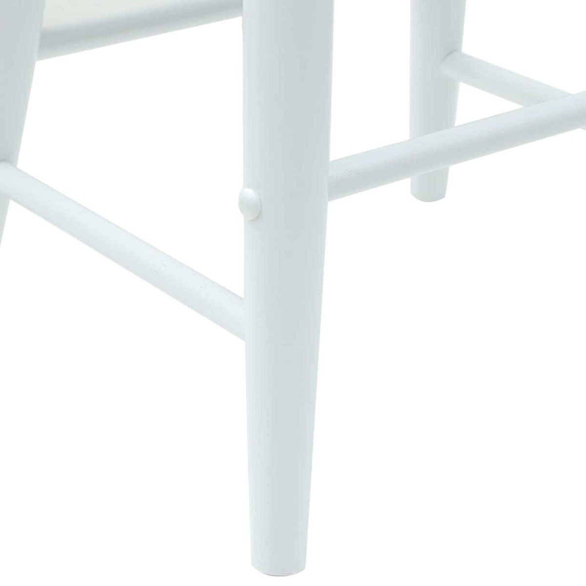 vidaXL Καρέκλες φαγητού 2 τμχ. Στερεό Ξύλο Ραβέντι Λευκό