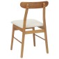 vidaXL Καρέκλα τραπεζαρίας 2 τμχ. Στερεό Ξύλο Ραβέντι