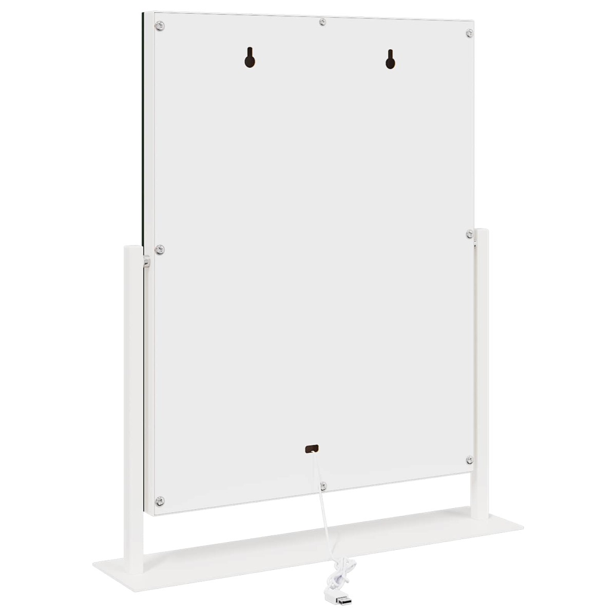 vidaXL Καθρέφτης Vanity LED Λευκό 44 x 10 x 53 εκ Γυαλί και Χάλυβας