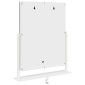 vidaXL Καθρέφτης Vanity LED Λευκό 44 x 10 x 53 εκ Γυαλί και Χάλυβας