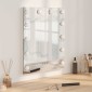 vidaXL Καθρέφτης Vanity LED Λευκό 44 x 10 x 53 εκ Γυαλί και Χάλυβας