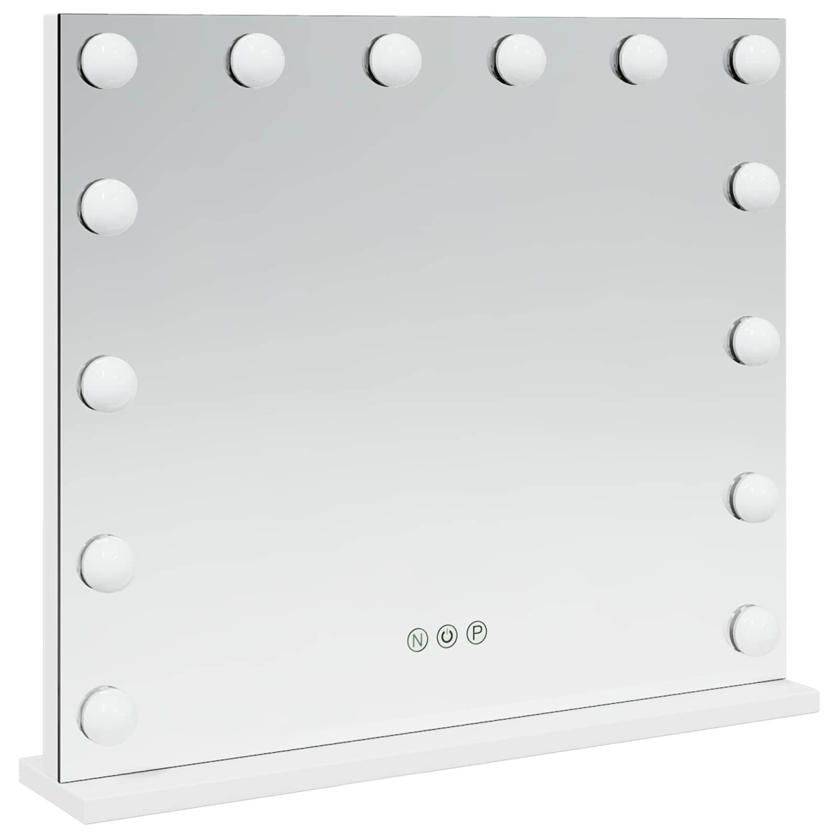 vidaXL Καθρέφτης Vanity LED Λευκό 50 x 10 x 44 εκ Γυαλί και Χάλυβας