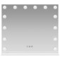 vidaXL Καθρέφτης Vanity LED Λευκό 50 x 10 x 44 εκ Γυαλί και Χάλυβας