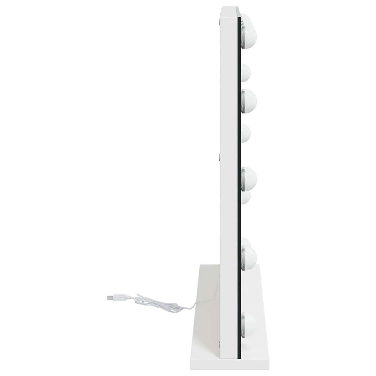 vidaXL Καθρέφτης Vanity LED Λευκό 50 x 10 x 44 εκ Γυαλί και Χάλυβας