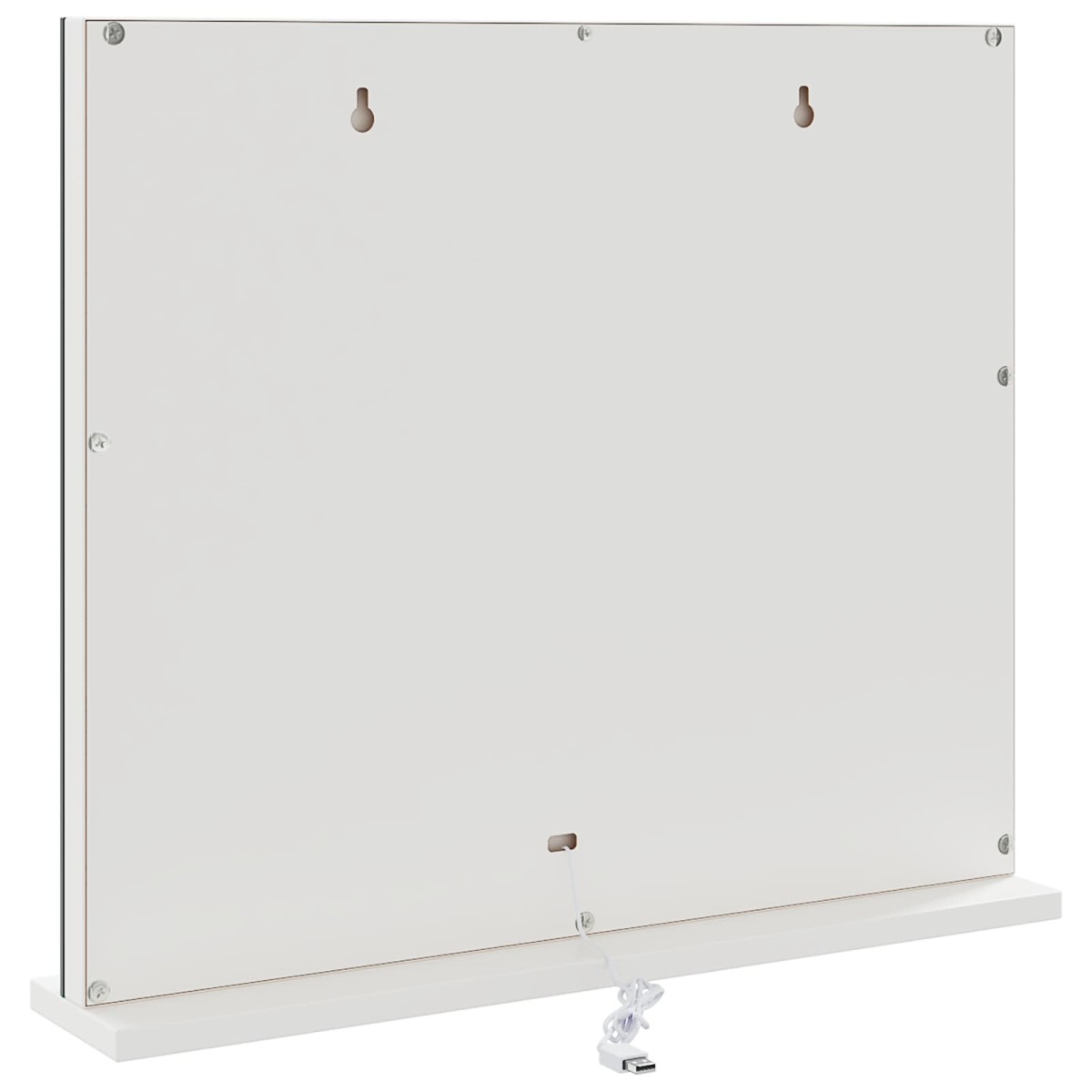 vidaXL Καθρέφτης Vanity LED Λευκό 50 x 10 x 44 εκ Γυαλί και Χάλυβας