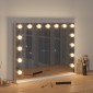 vidaXL Καθρέφτης Vanity LED Λευκό 58 x 10 x 47 εκ Γυαλί και Χάλυβας