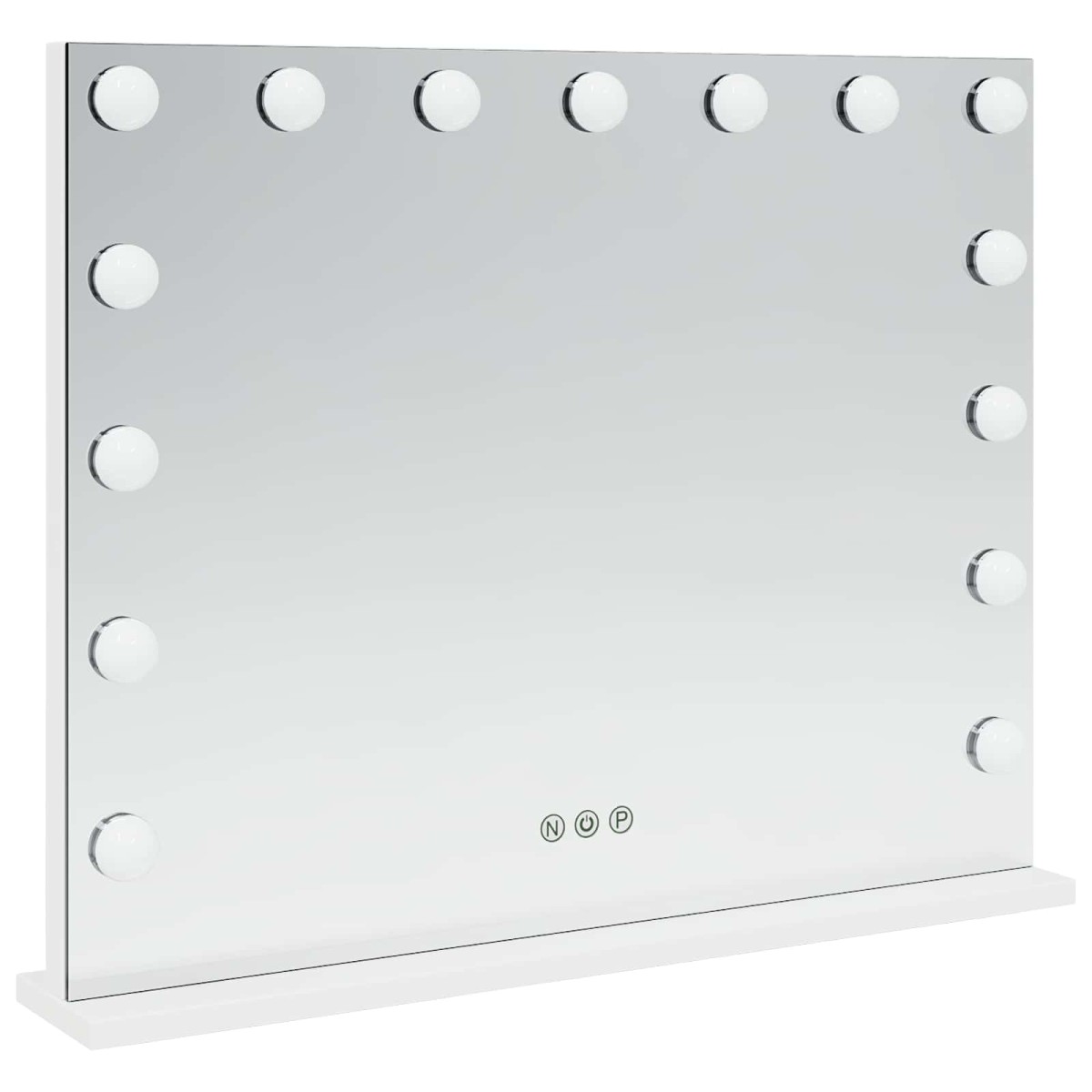 vidaXL Καθρέφτης Vanity LED Λευκό 58 x 10 x 47 εκ Γυαλί και Χάλυβας