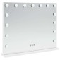 vidaXL Καθρέφτης Vanity LED Λευκό 58 x 10 x 47 εκ Γυαλί και Χάλυβας