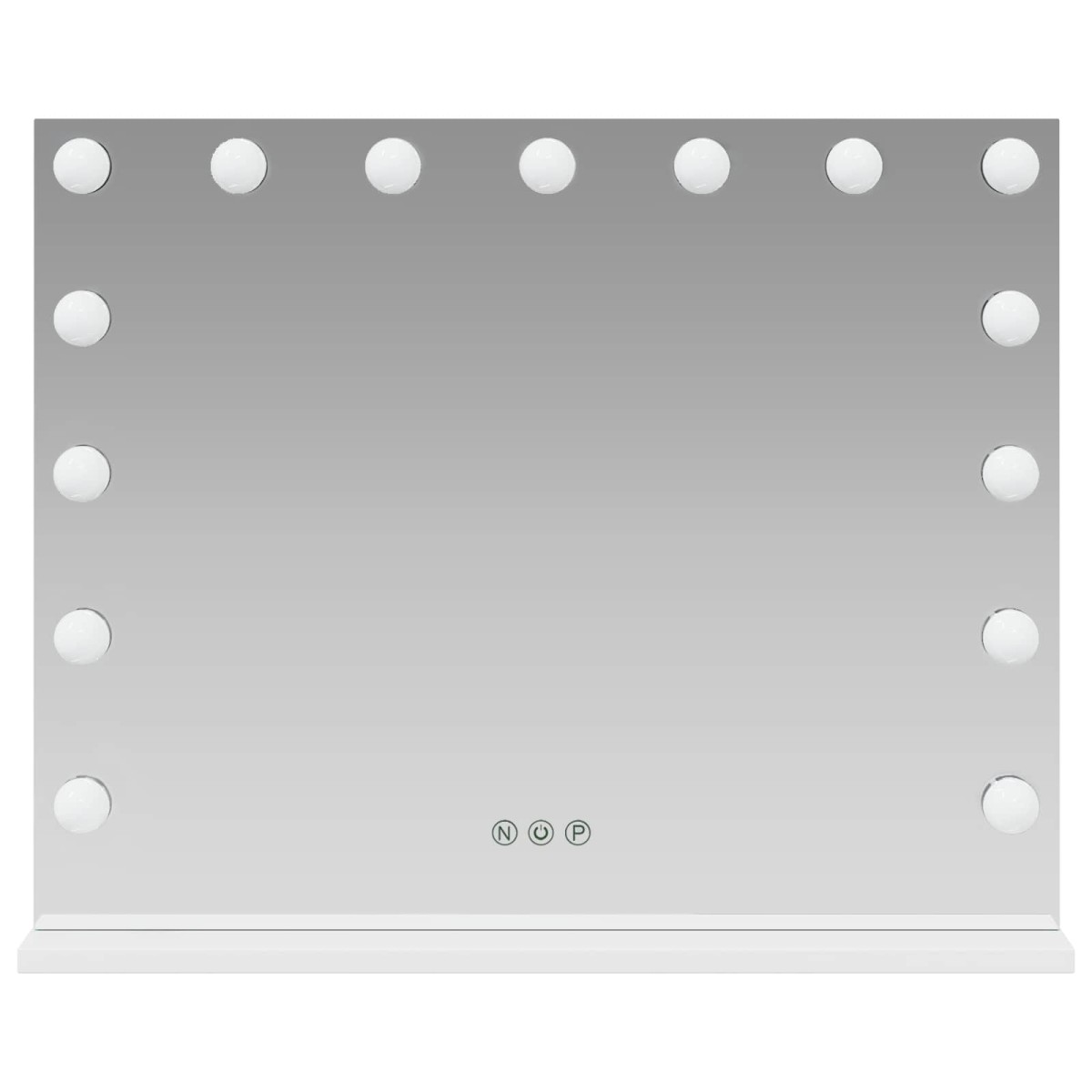 vidaXL Καθρέφτης Vanity LED Λευκό 58 x 10 x 47 εκ Γυαλί και Χάλυβας