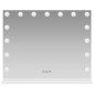 vidaXL Καθρέφτης Vanity LED Λευκό 58 x 10 x 47 εκ Γυαλί και Χάλυβας