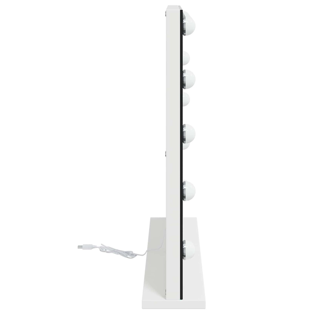 vidaXL Καθρέφτης Vanity LED Λευκό 58 x 10 x 47 εκ Γυαλί και Χάλυβας