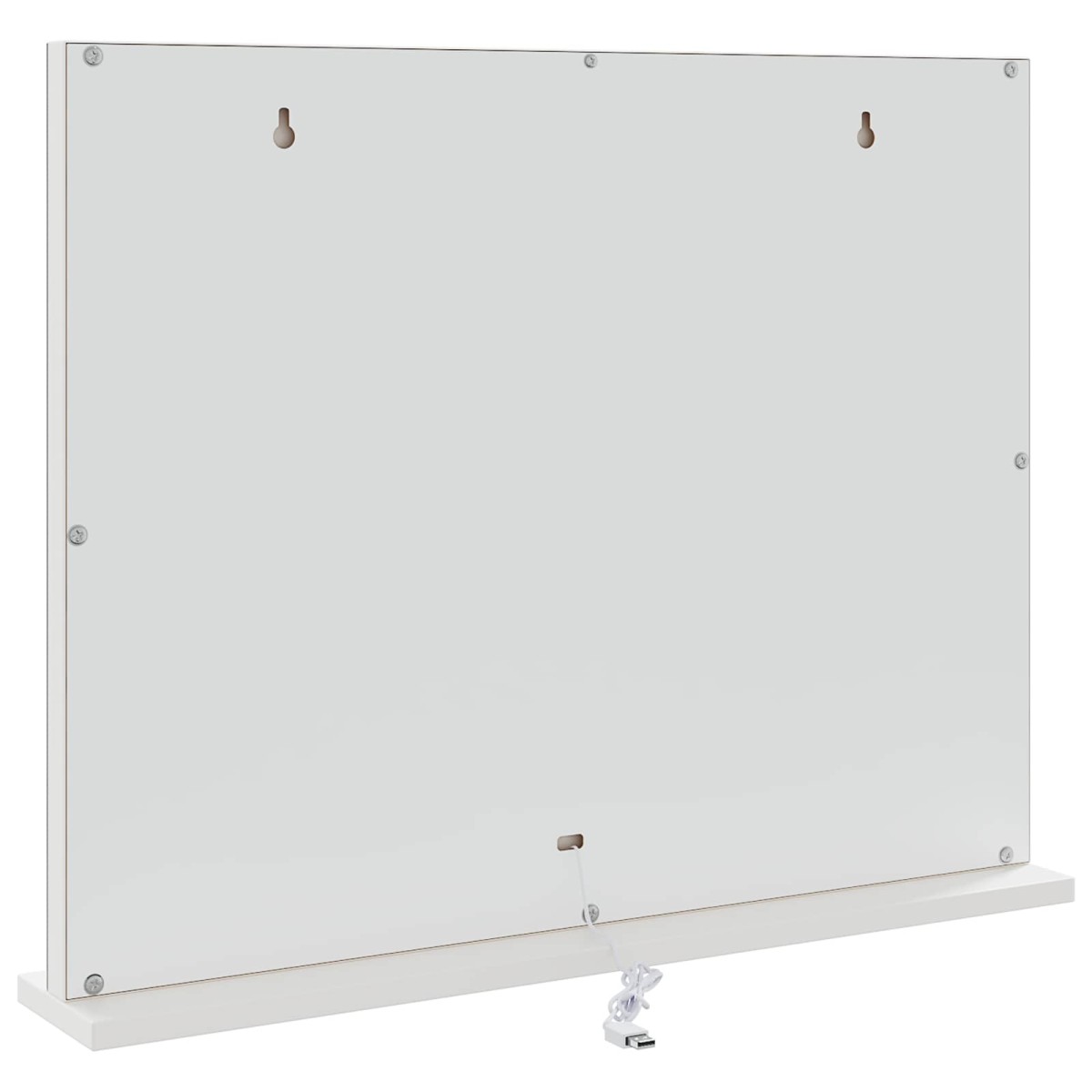 vidaXL Καθρέφτης Vanity LED Λευκό 58 x 10 x 47 εκ Γυαλί και Χάλυβας