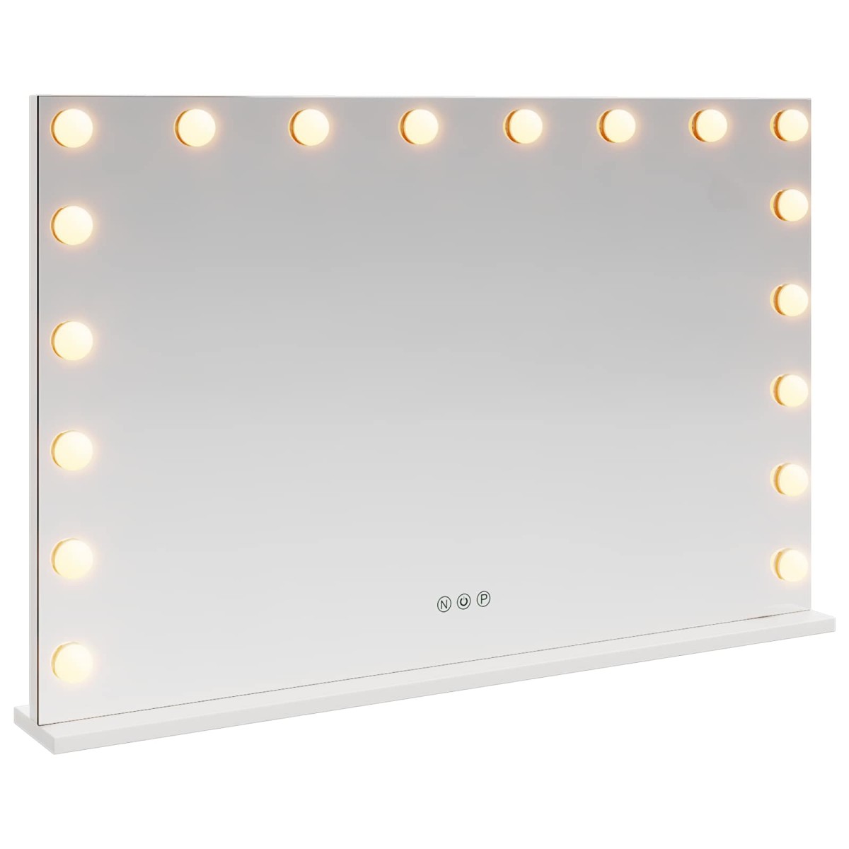 vidaXL Καθρέφτης Vanity LED Λευκό 80 x 10 x 52,5 εκ Γυαλί και Χάλυβας