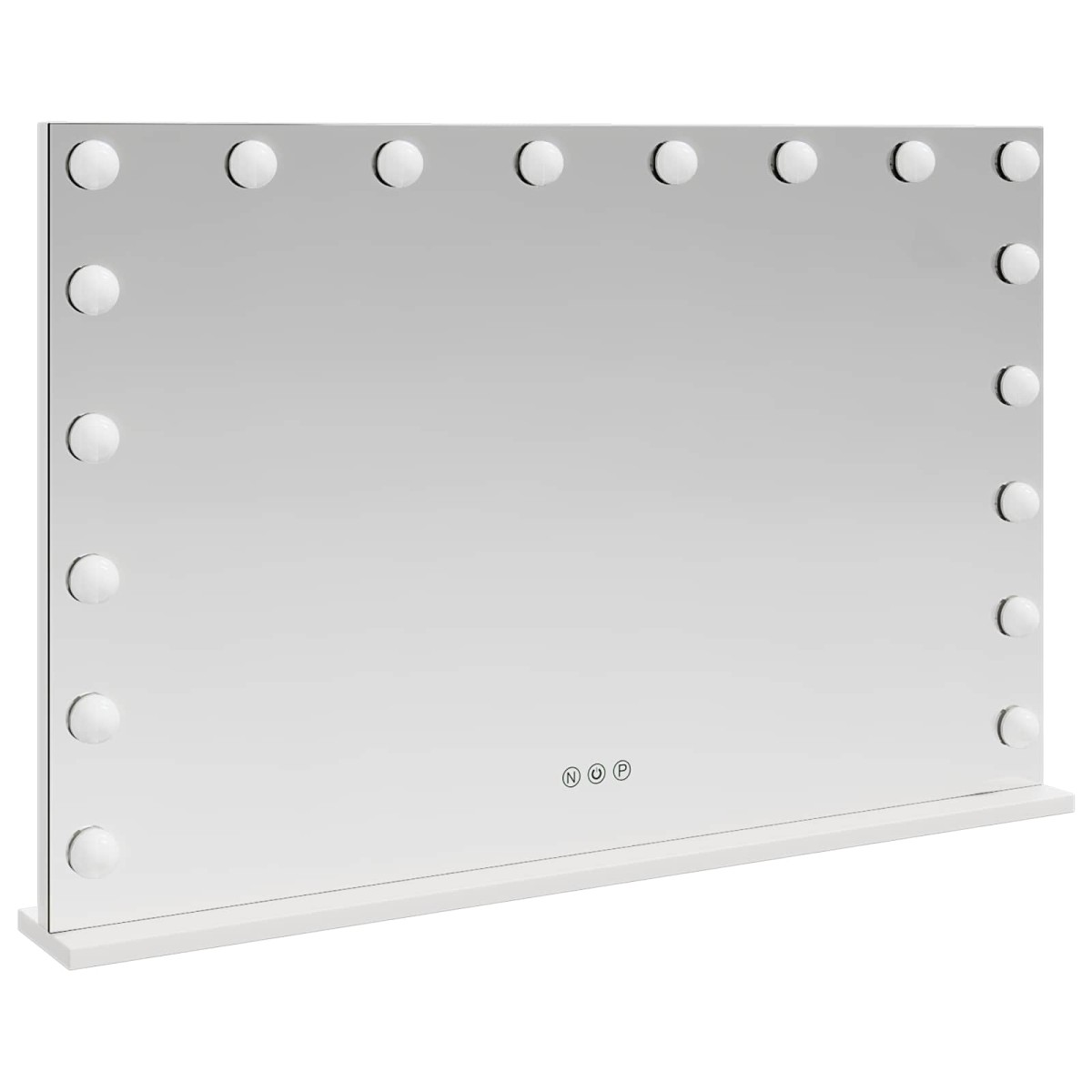 vidaXL Καθρέφτης Vanity LED Λευκό 80 x 10 x 52,5 εκ Γυαλί και Χάλυβας