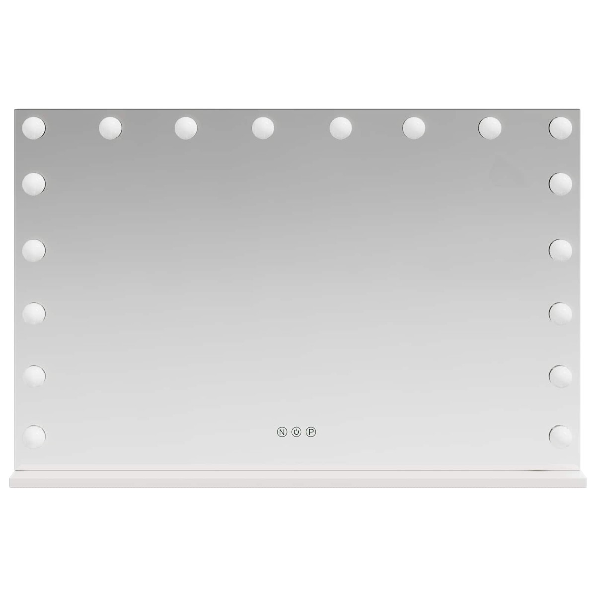 vidaXL Καθρέφτης Vanity LED Λευκό 80 x 10 x 52,5 εκ Γυαλί και Χάλυβας