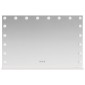 vidaXL Καθρέφτης Vanity LED Λευκό 80 x 10 x 52,5 εκ Γυαλί και Χάλυβας