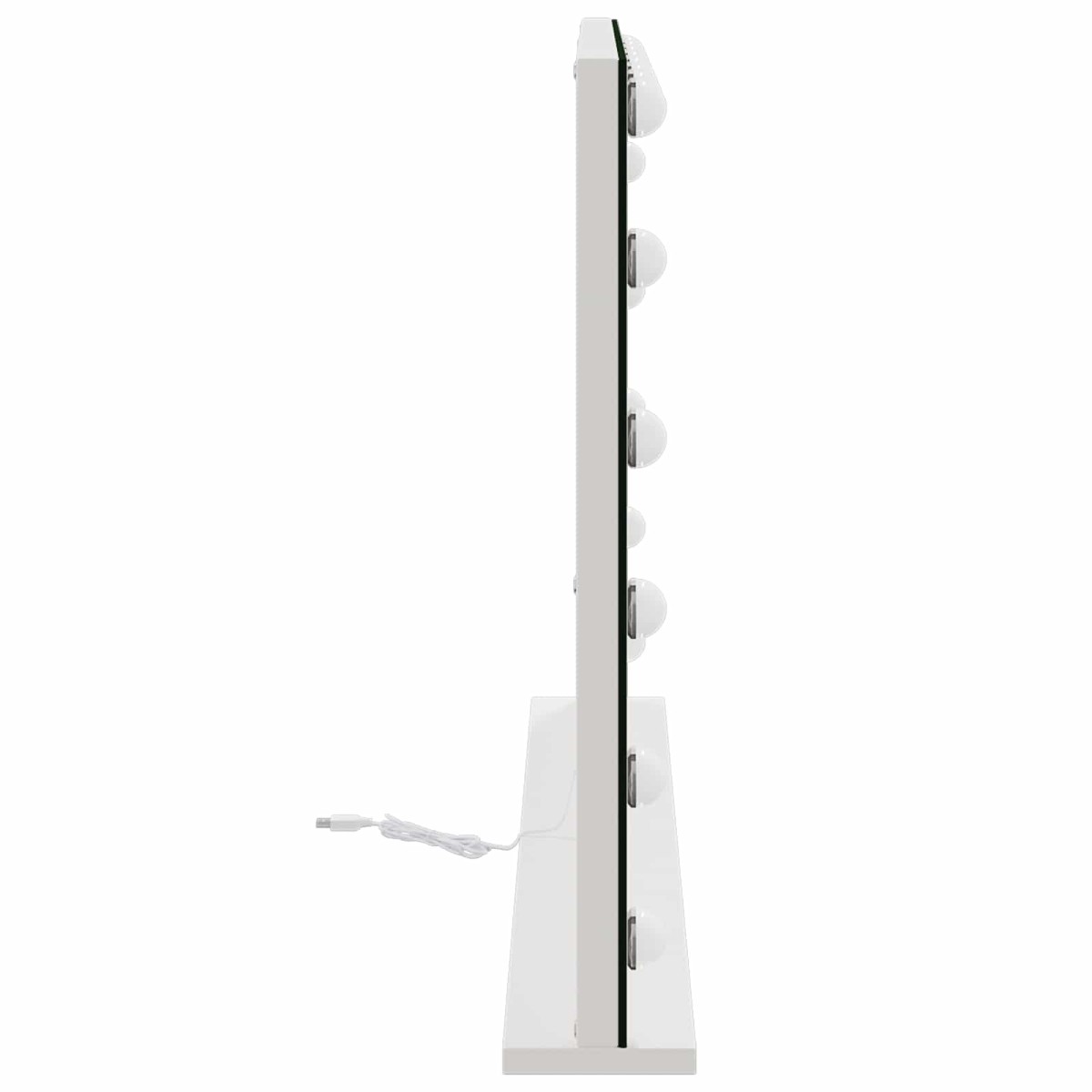 vidaXL Καθρέφτης Vanity LED Λευκό 80 x 10 x 52,5 εκ Γυαλί και Χάλυβας
