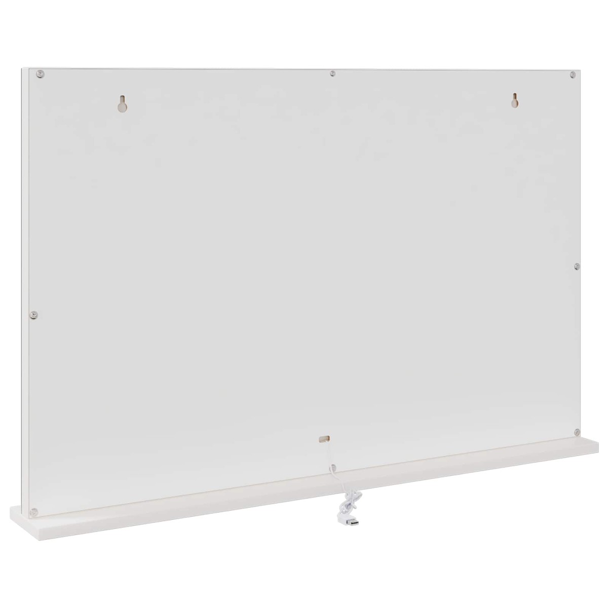vidaXL Καθρέφτης Vanity LED Λευκό 80 x 10 x 52,5 εκ Γυαλί και Χάλυβας