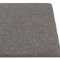 vidaXL Κεφαλάρι Τοίχου 12 τμχ. 90 x 15 cm Ανοιχτό γκρι ύφασμα