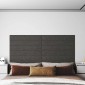 vidaXL Κεφαλάρι Τοίχου 12 τμχ. 90 x 15 cm Σκούρο Γκρι ύφασμα