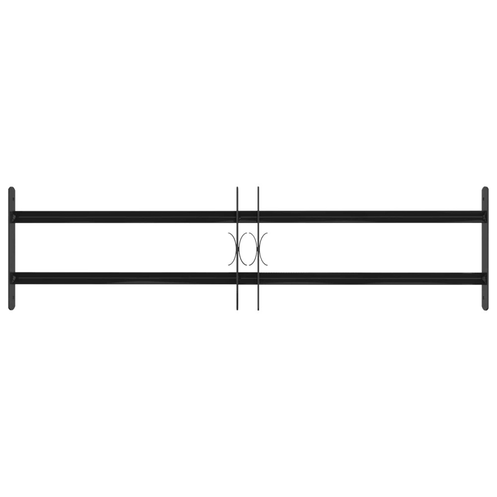 vidaXL Γρίλια Παραθύρου 115 x 30 εκ Χάλυβας με επίστρωση πούδρας Μαύρο