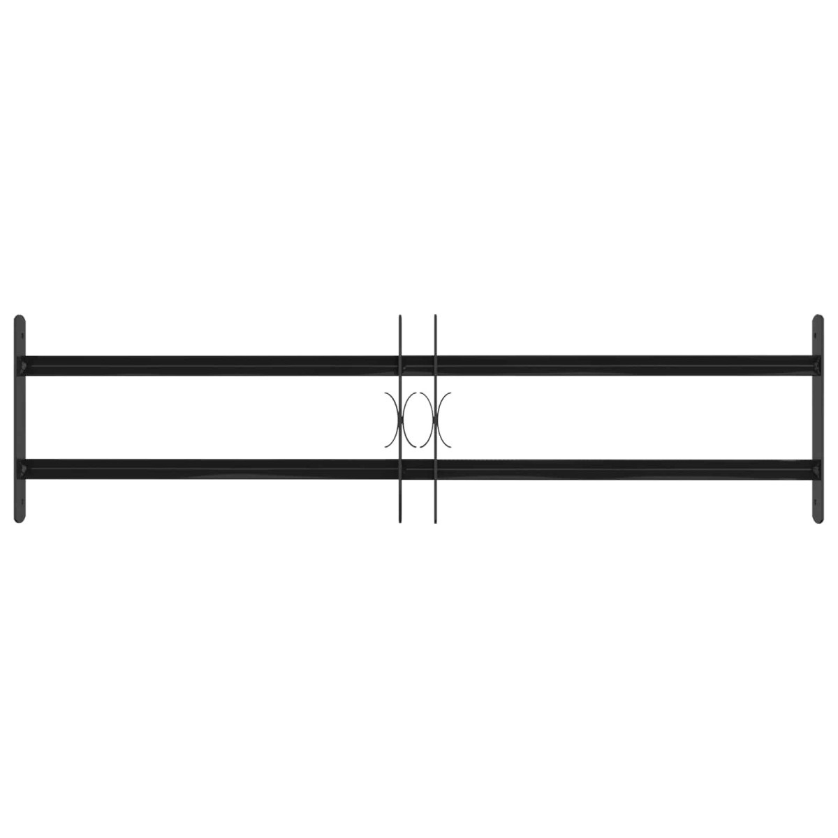 vidaXL Γρίλια Παραθύρου 115 x 30 εκ Χάλυβας με επίστρωση πούδρας Μαύρο